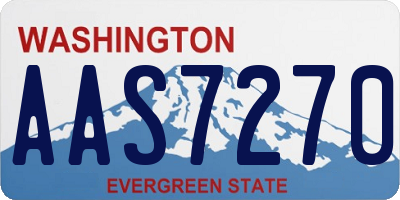 WA license plate AAS7270