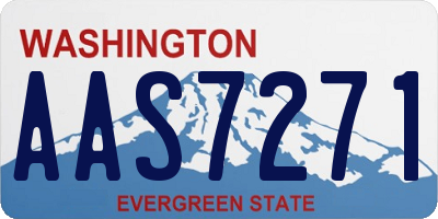 WA license plate AAS7271