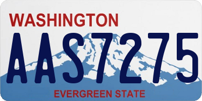 WA license plate AAS7275