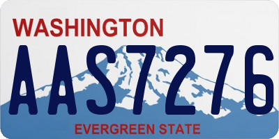 WA license plate AAS7276