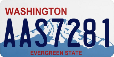 WA license plate AAS7281