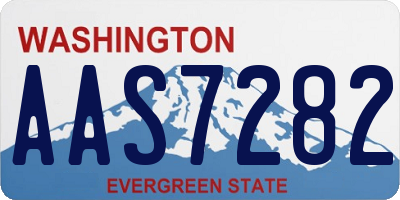 WA license plate AAS7282