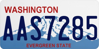 WA license plate AAS7285