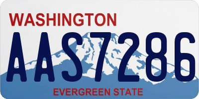 WA license plate AAS7286
