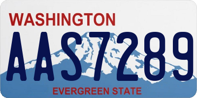 WA license plate AAS7289