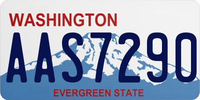 WA license plate AAS7290