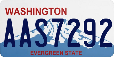WA license plate AAS7292