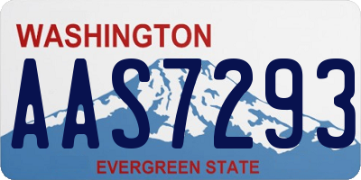 WA license plate AAS7293