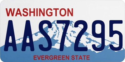 WA license plate AAS7295