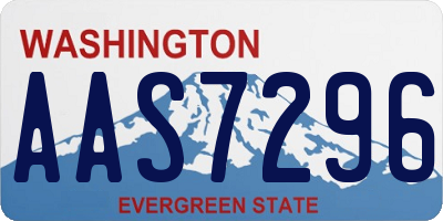 WA license plate AAS7296