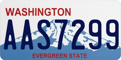 WA license plate AAS7299