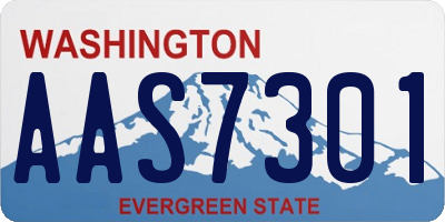 WA license plate AAS7301