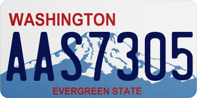 WA license plate AAS7305
