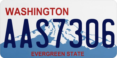 WA license plate AAS7306