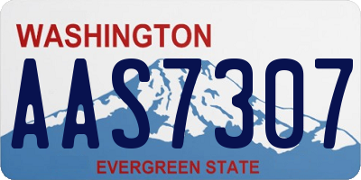 WA license plate AAS7307