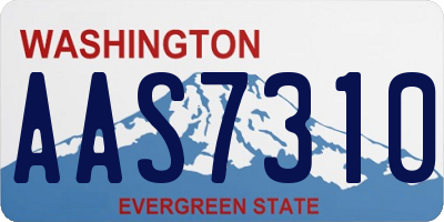WA license plate AAS7310