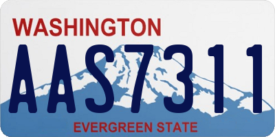 WA license plate AAS7311