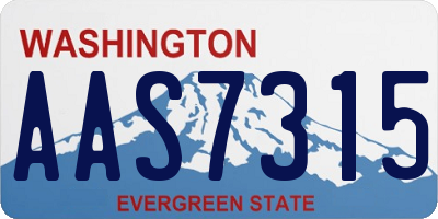 WA license plate AAS7315