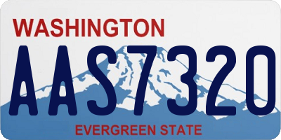 WA license plate AAS7320