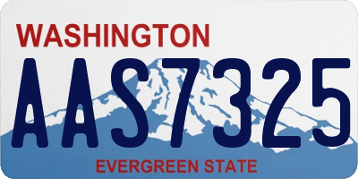 WA license plate AAS7325