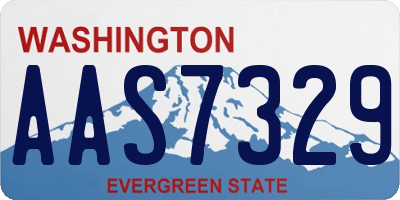 WA license plate AAS7329