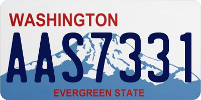 WA license plate AAS7331