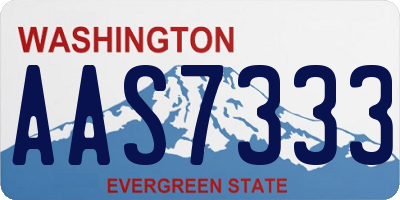 WA license plate AAS7333
