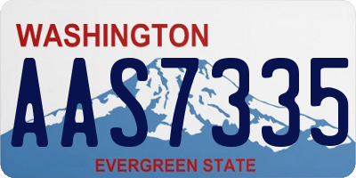 WA license plate AAS7335