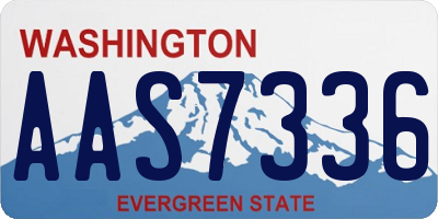 WA license plate AAS7336