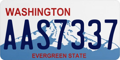 WA license plate AAS7337