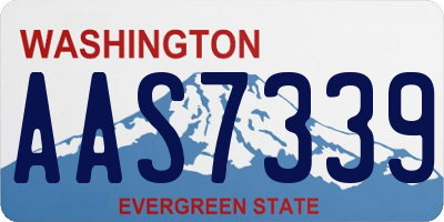 WA license plate AAS7339