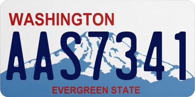 WA license plate AAS7341