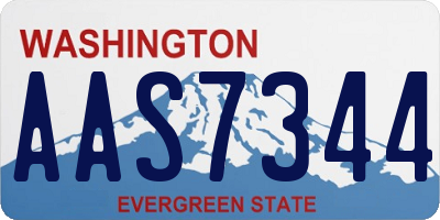 WA license plate AAS7344