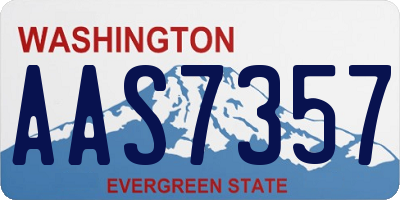 WA license plate AAS7357