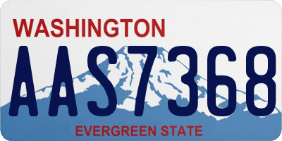 WA license plate AAS7368