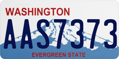 WA license plate AAS7373