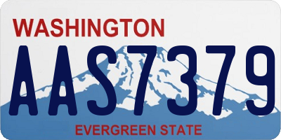 WA license plate AAS7379
