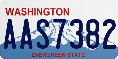 WA license plate AAS7382