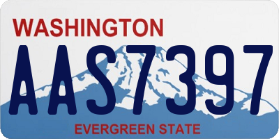 WA license plate AAS7397