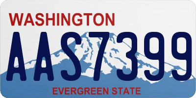 WA license plate AAS7399