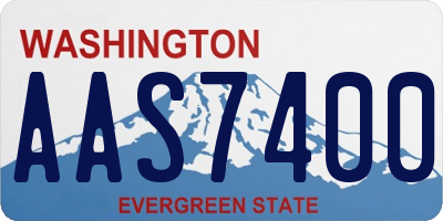 WA license plate AAS7400