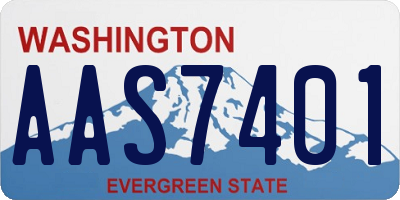 WA license plate AAS7401