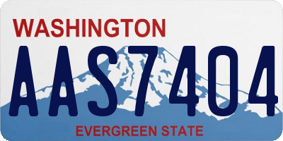 WA license plate AAS7404