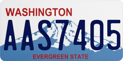 WA license plate AAS7405