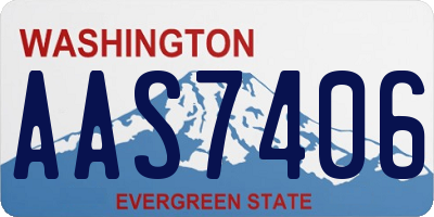 WA license plate AAS7406