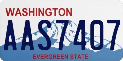 WA license plate AAS7407