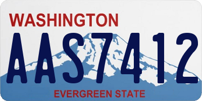 WA license plate AAS7412