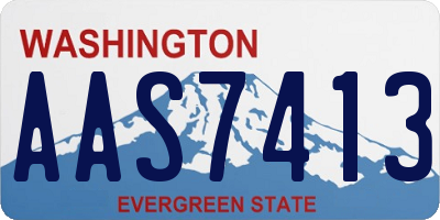 WA license plate AAS7413