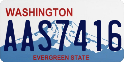 WA license plate AAS7416