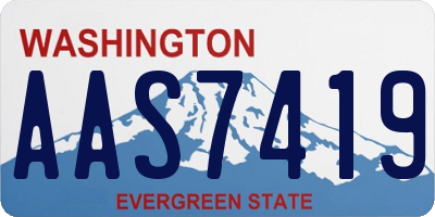 WA license plate AAS7419